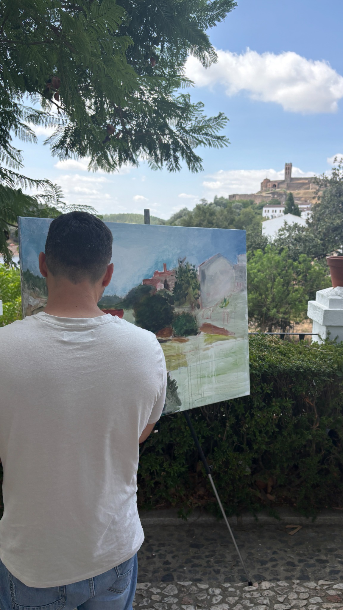 Jornada de pintura en Almonaster la Real