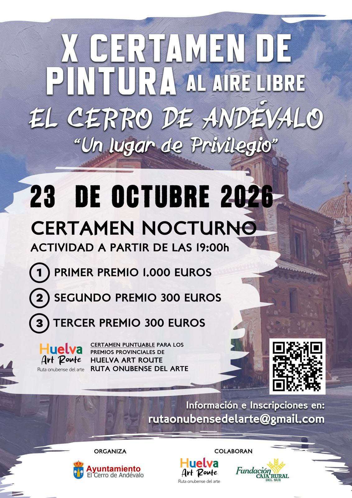 Cartel X Certamen de Pintura al Aire Libre de El Cerro de Andévalo