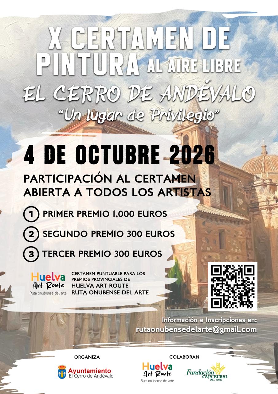 Cartel X Certamen de Pintura al Aire Libre de El Cerro de Andévalo
