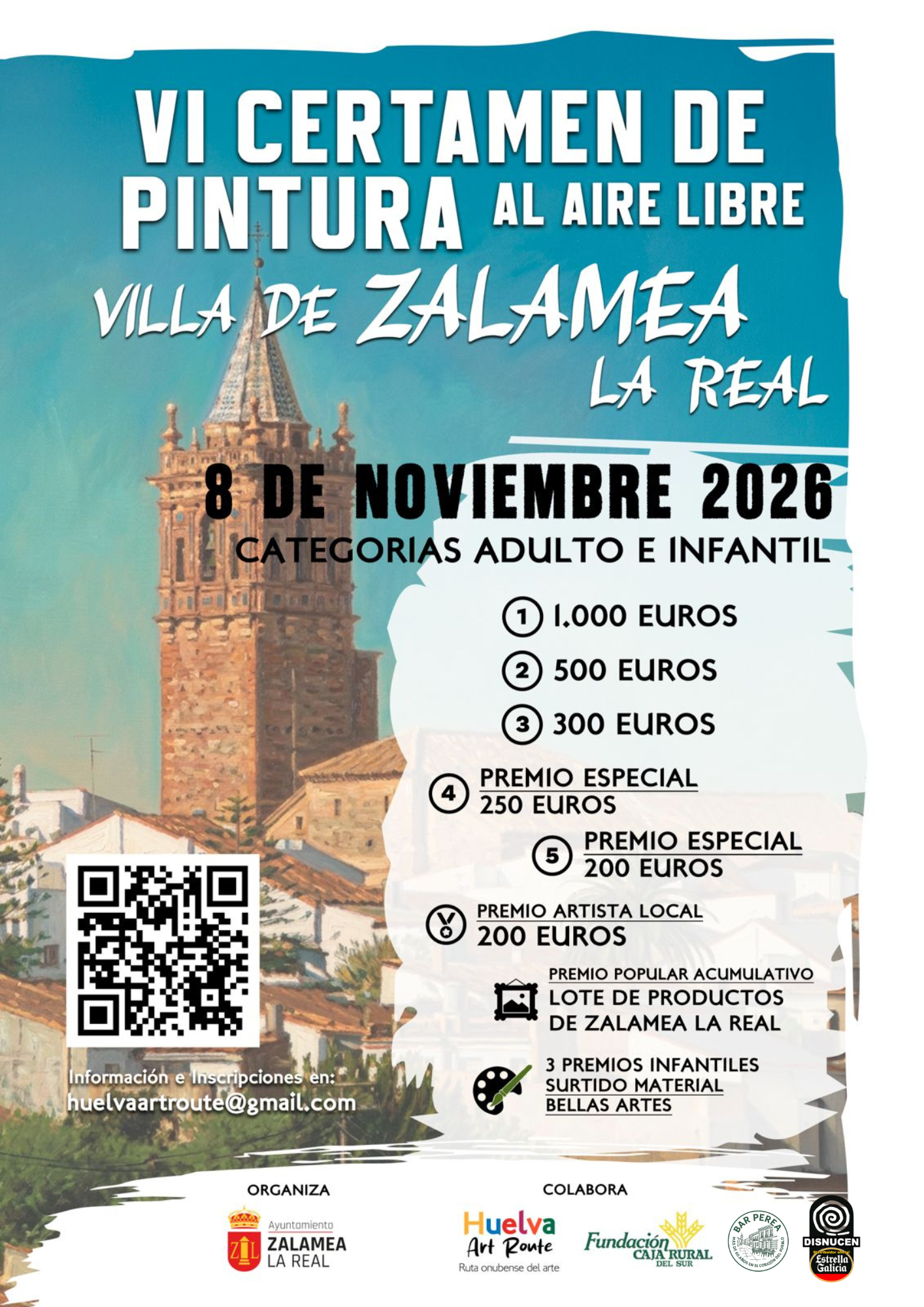 Cartel oficial del VI Certamen de Pintura al Aire Libre Villa de Zalamea la Real 2026